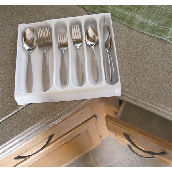 Camco ADJUSTABLE CUTLERY TRAY, WHITE 43503